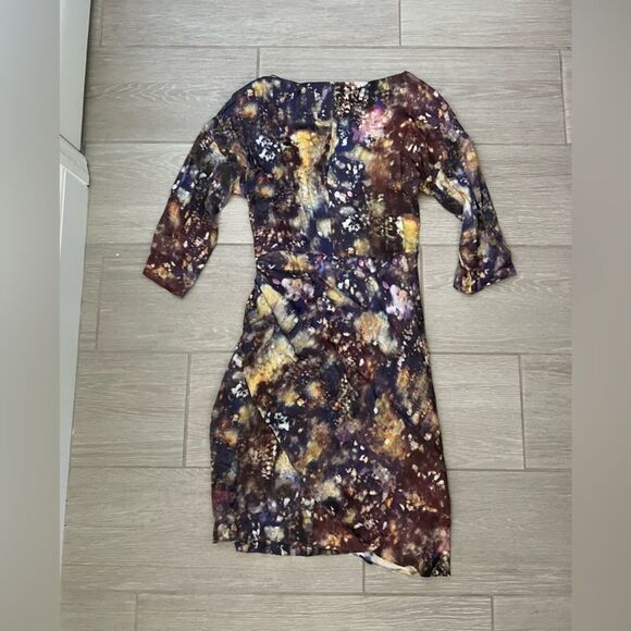 CATHERINE MALANDRINO size 4 P silk floral flowy dress in excellent condition - Picture 1 of 13